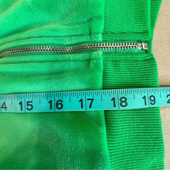 Y2K 1999 Velour Crop Refuge Athletics Jersey Zipper Jacket Small - Picture 10 of 13